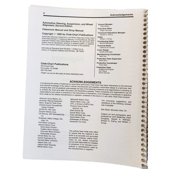 SHOP MANUAL By Chek Chart Automotive Steering, Suspension Good Used Condition - Picture 8 of 8